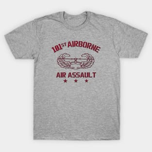 101st Army Air Assault Wings Red T-Shirt